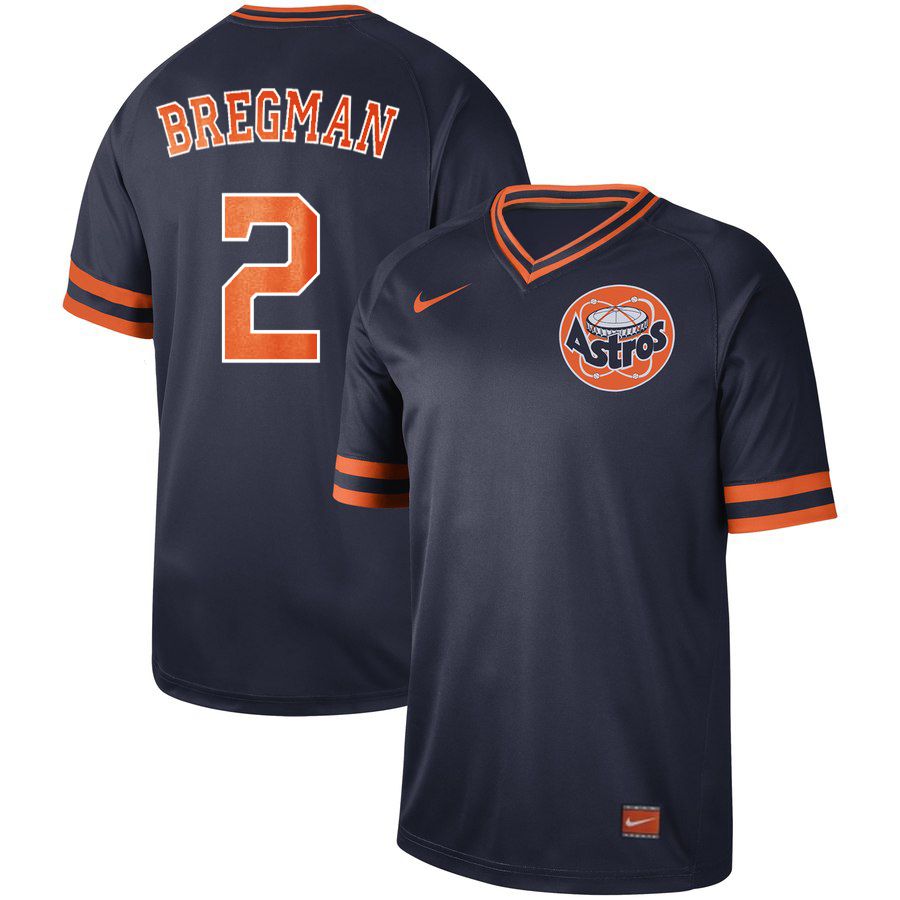 Men Houston Astros 2 Bregman Dark blue Nike Cooperstown Collection Legend V-Neck MLB Jersey